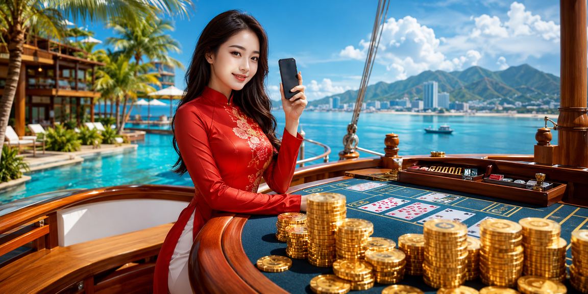 Người phụ nữ mặc áo dài tham gia giải trí trực tuyến tại Nha Trang một cách có trách nhiệm